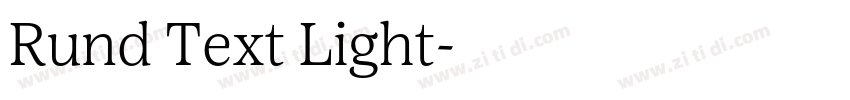 Rund Text Light字体转换